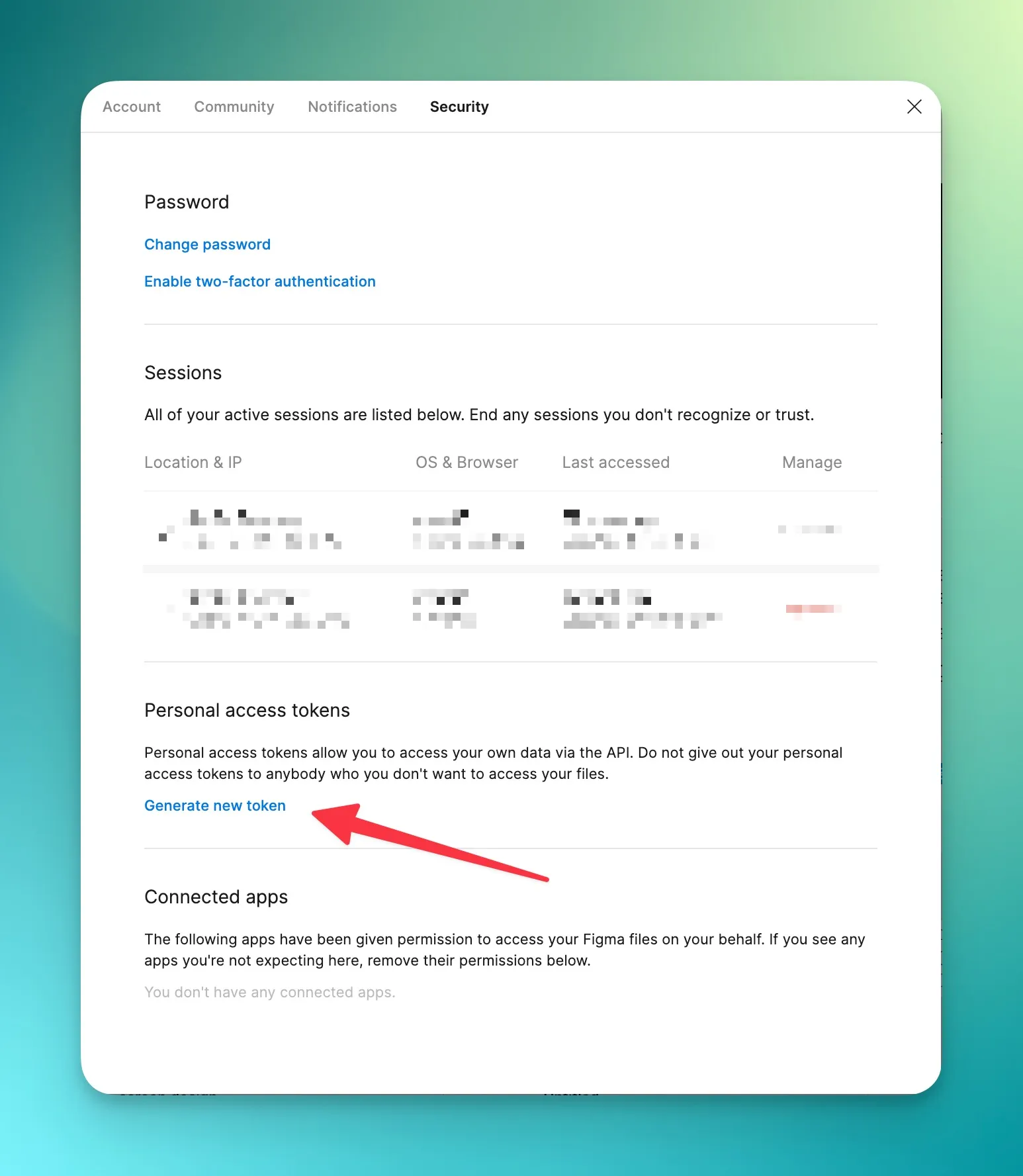 Figma Personal Access Token